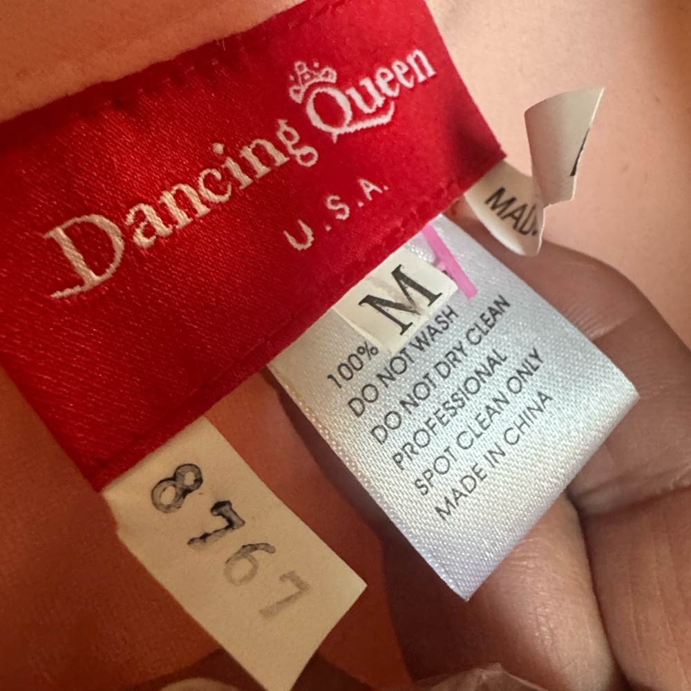 Dancing Queen Lace Midi Dress in Pink and Cream - Picture 4 of 4